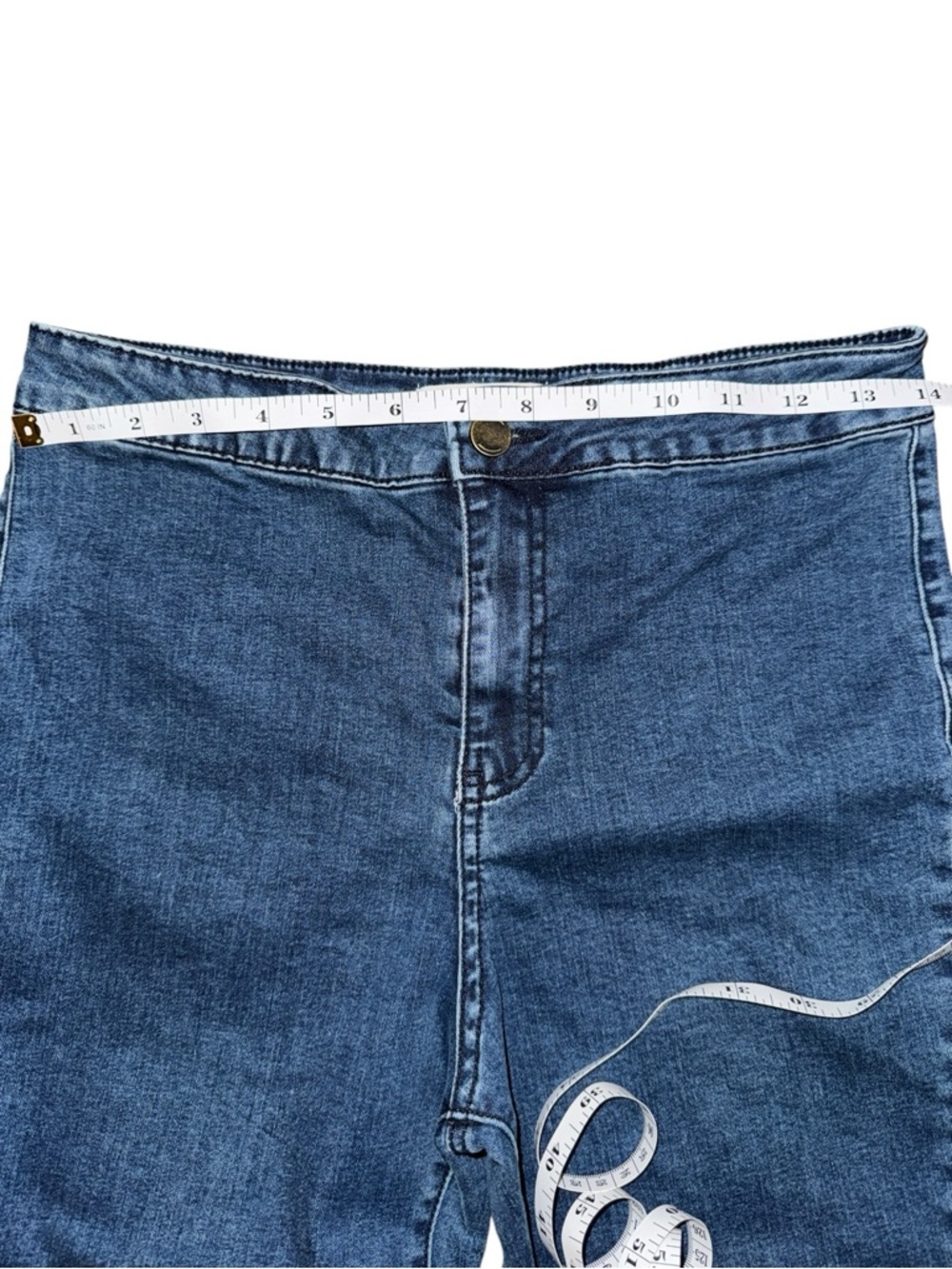 Chelsea & Violet Girls Flare Jeans Raw Hem Denim Size L 12/14 - Picture 3 of 10